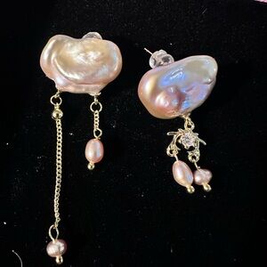 Flame-ball Elegant Pearl Drop Earrings